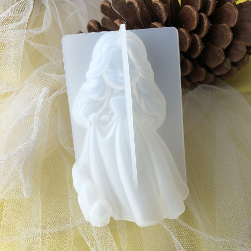 Soap Making Instructions - 3D น่ารักเจ้าหญิงซิลิโคนเทียนแม่พิมพ์ Angel สาวสบู่เรซิ่นพลาสเตอร์ทําแม่พิมพ์ DIY มนุษย์ช็อกโกแลตเบเกอรี่เครื่องมือตกแต่งบ้านของขวัญ