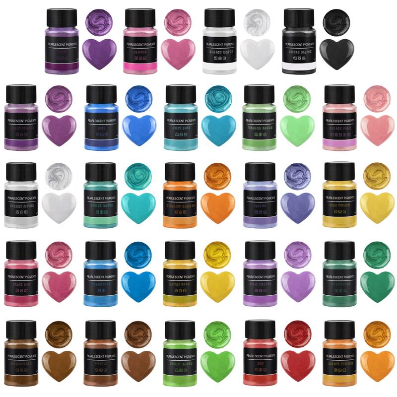 Soap Making Dye - 10มล. ผงอีพอกซีเรซินเม็ดสีอีพ็อกซี่เม็ดสีย้อมสีเทียนแม่พิมพ์อีพอกซี่ DIY สบู่ทำเครื่องประดับย้อมทำเทียน