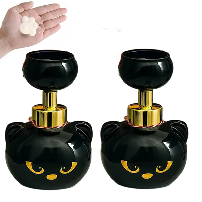 Soap Making Jar - ที่กดสบู่โฟมรูปอุ้งเท้าแมวน่ารัก ตลก ขวดปั๊มสบู่โฟมรูปดอกไม้ ของขวัญสำหรับคนรักแมว สำหรับห้องน้ำและห้องครัว