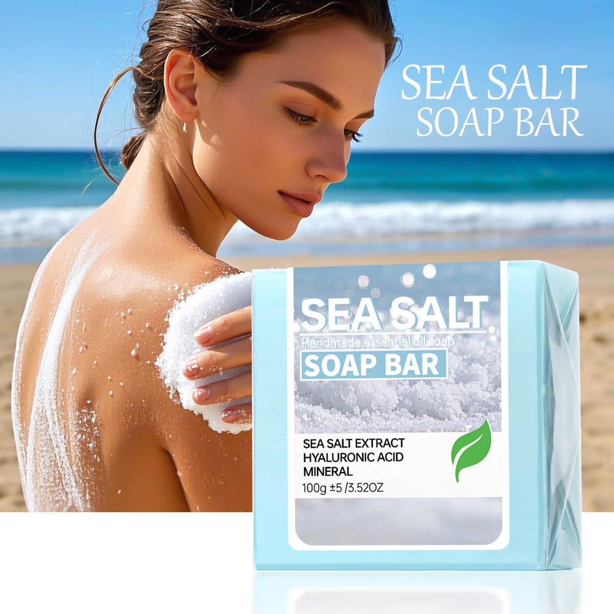 Soap Making Essential Oils - สบู่น้ำมันหอมระเหยทำมือจากเกลือทะเล, สบู่ทำความสะอาดผิวและเพิ่มความชุ่มชื้นด้วยกรดไฮยาลูโรนิก, สบู่ทำความสะอาดและอาบน้ำแบบทำความสะอาดล้ำลึก