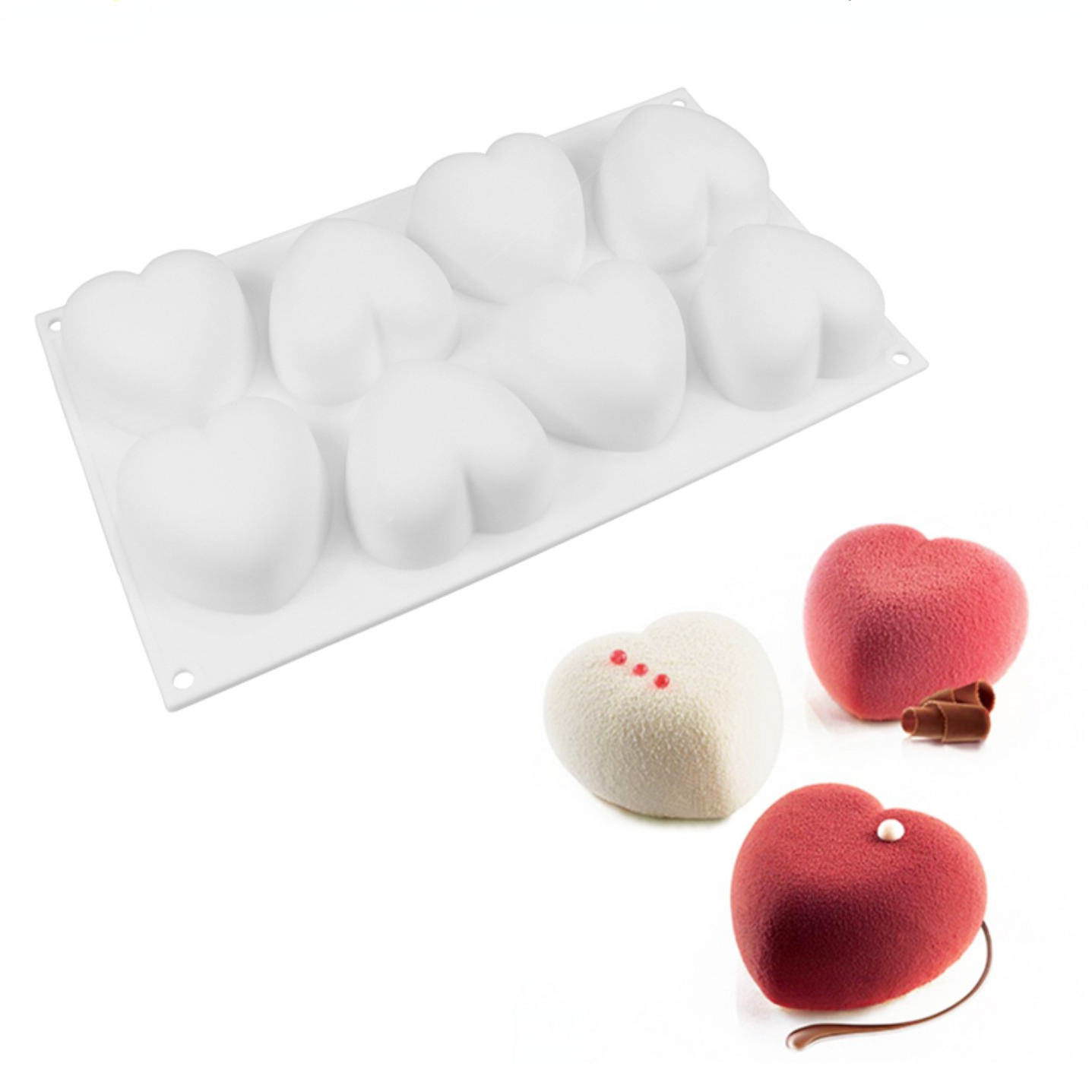 Soap Making Instructions - Love Heart ซิลิโคนสบู่แม่พิมพ์เทียนทําด้วยมือชุด DIY ช็อกโกแลตน้ําแข็งสบู่พลาสเตอร์เรซิ่นเค้กตกแต่งเบเกอรี่เครื่องมือ