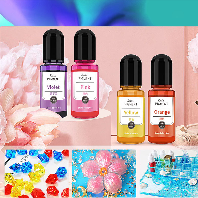 Soap Making Dye - สีผสมเรซิ่นอีพ็อกซี่ชนิดน้ำ 10 มล./ขวด สีผสมเรซิ่นอีพ็อกซี่แบบกระจายตัว สำหรับงาน DIY