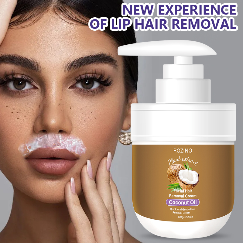 Coconut Oil Refined - ครีมกำจัดขนรอบริมฝีปากโรซิโน โคโคนัท ออยล์ เนื้อสัมผัสเรียบเนียน ใช้ง่าย ประกอบด้วยส่วนผสมของน้ำมันมะพร้าวเพื่อการดูแลผิวรอบริมฝีปากอย่างอ่อนโยน