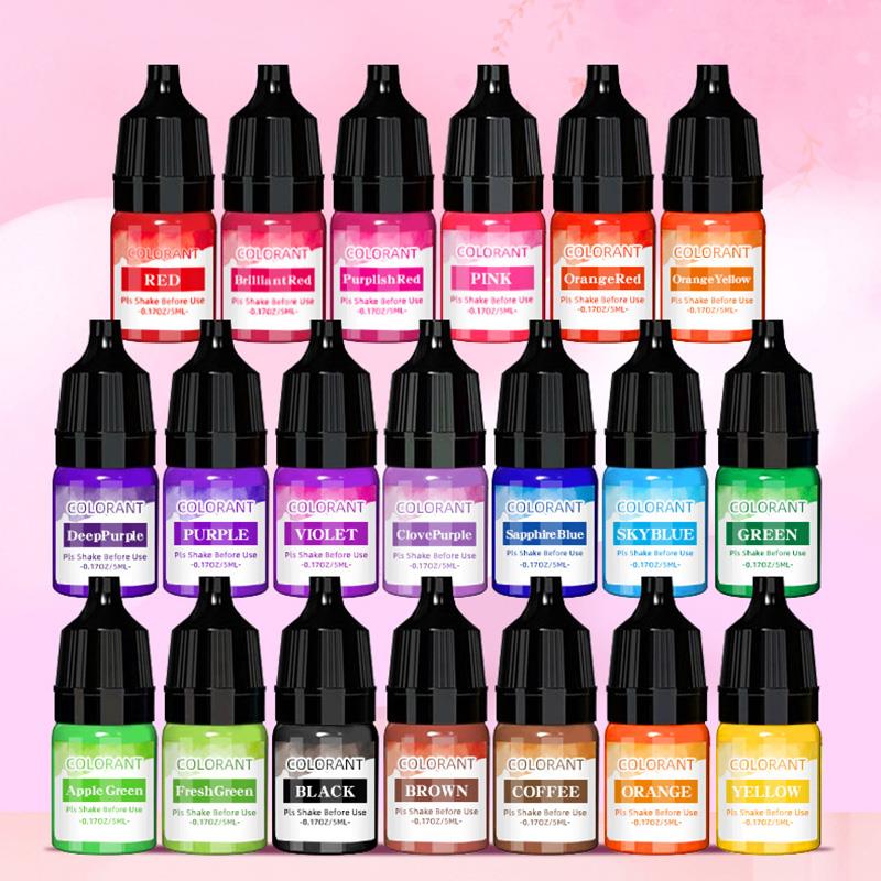 Soap Making Dye - 5 ml/ขวดเทียน WAX Pigment สีปลอดสารพิษถั่วเหลืองเทียน WAX
