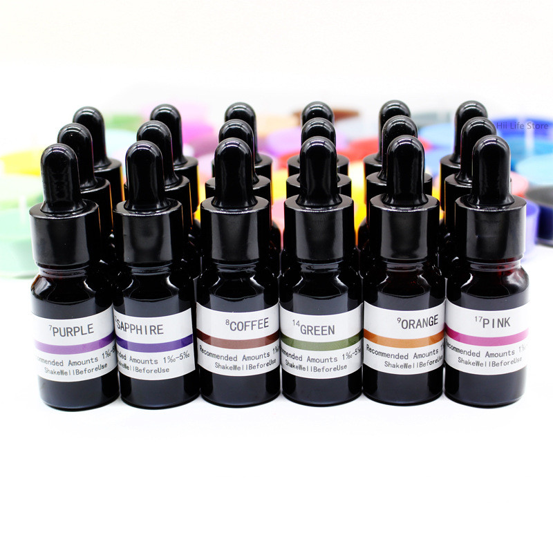 สีผสมเทียนชนิดน้ำ 10 มล. ความเ - Soap Making Dye บทวิจารณ์และราคา
